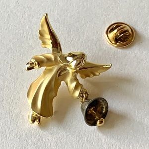 Angel Lapel Pin with Bell, Gigi Guisti brooch